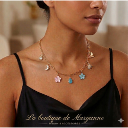 Collier  en plaqué or avec...