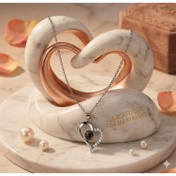 Pendentif  coeur  et strass