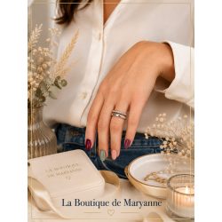 Bague double anneau torsadé...